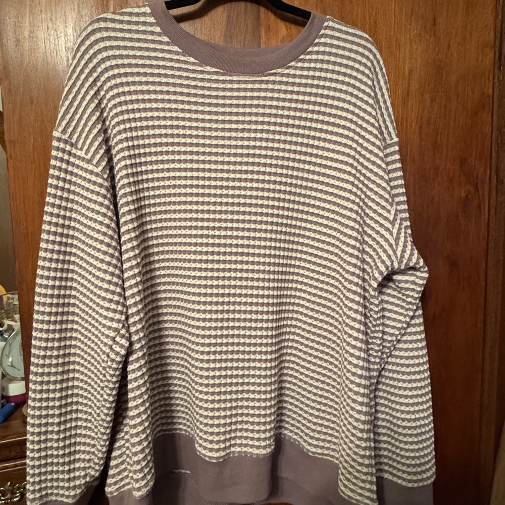 Maurice’s Plus Size Mauve Striped Sweater - Size XXL - Picture 2 of 4